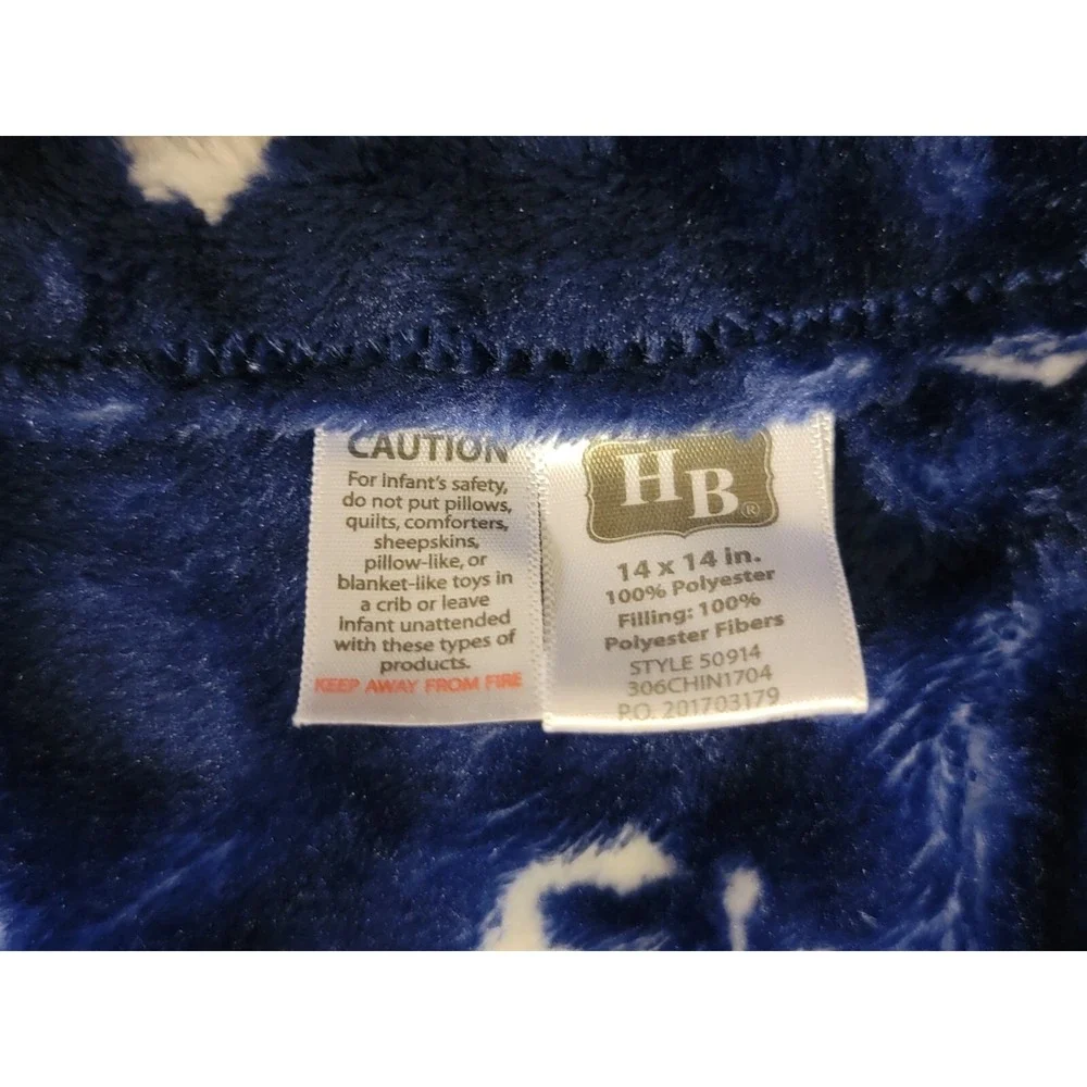 HB Hudson Baby Whale Anchor Nautical Plush Navy Blue Lovey Security Blanket
